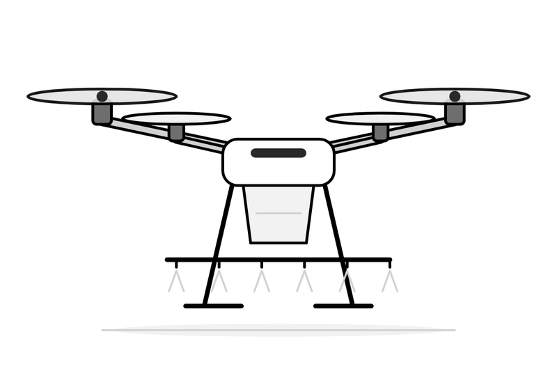 Spray drone illustration